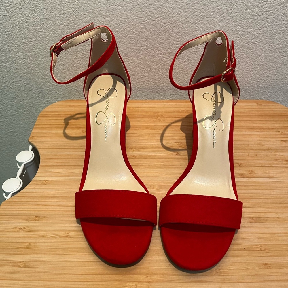 Jessica Simpson red heels size 8